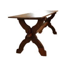 17th Century French Oak Long Trestle / Refectory Dining Table