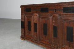 17th Century French Oak Storage Trunk or linen chest with Exceptional Character