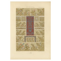 Ornement français du 17e siècle - Rinceaux et arabesques baroques, vers 1869