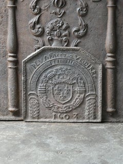 17th Century French Renaissance 'Arms of France' Fireback