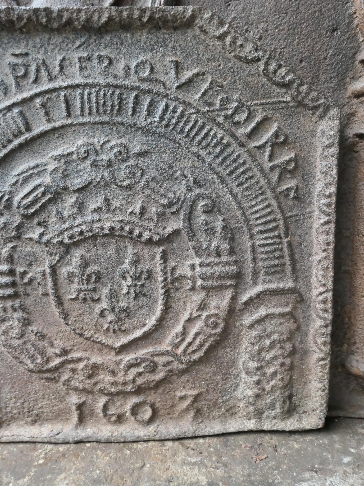17th Century French Renaissance 'Arms of France' Fireback 4