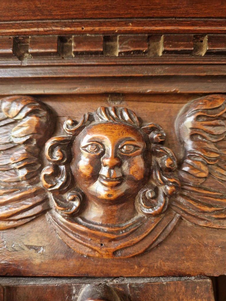 Oak Antique Sideboard 17th Century French Renaissance Buffet Dresser For Sale