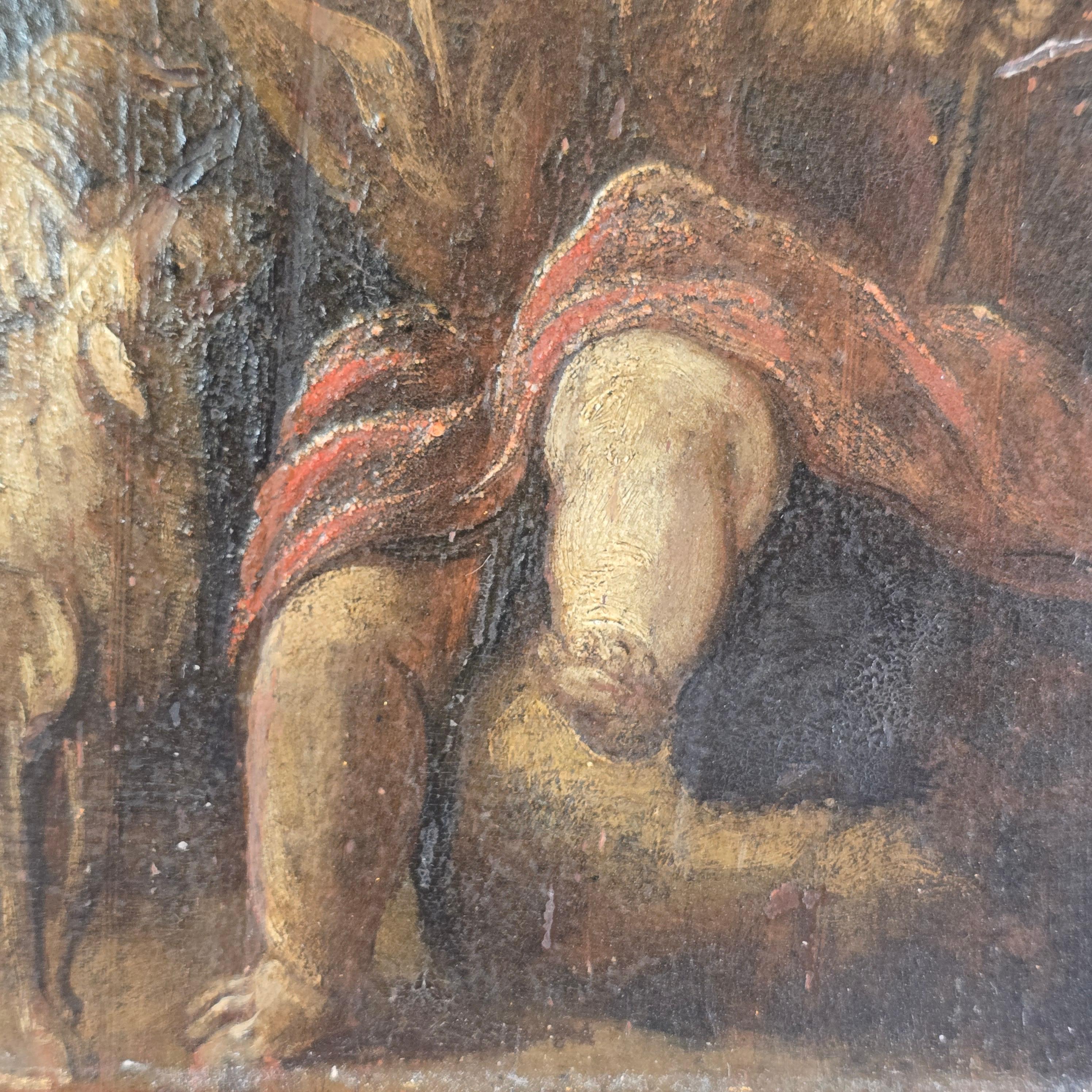 Legno Scuola francese del XVII secolo Cristo come pastore in vendita