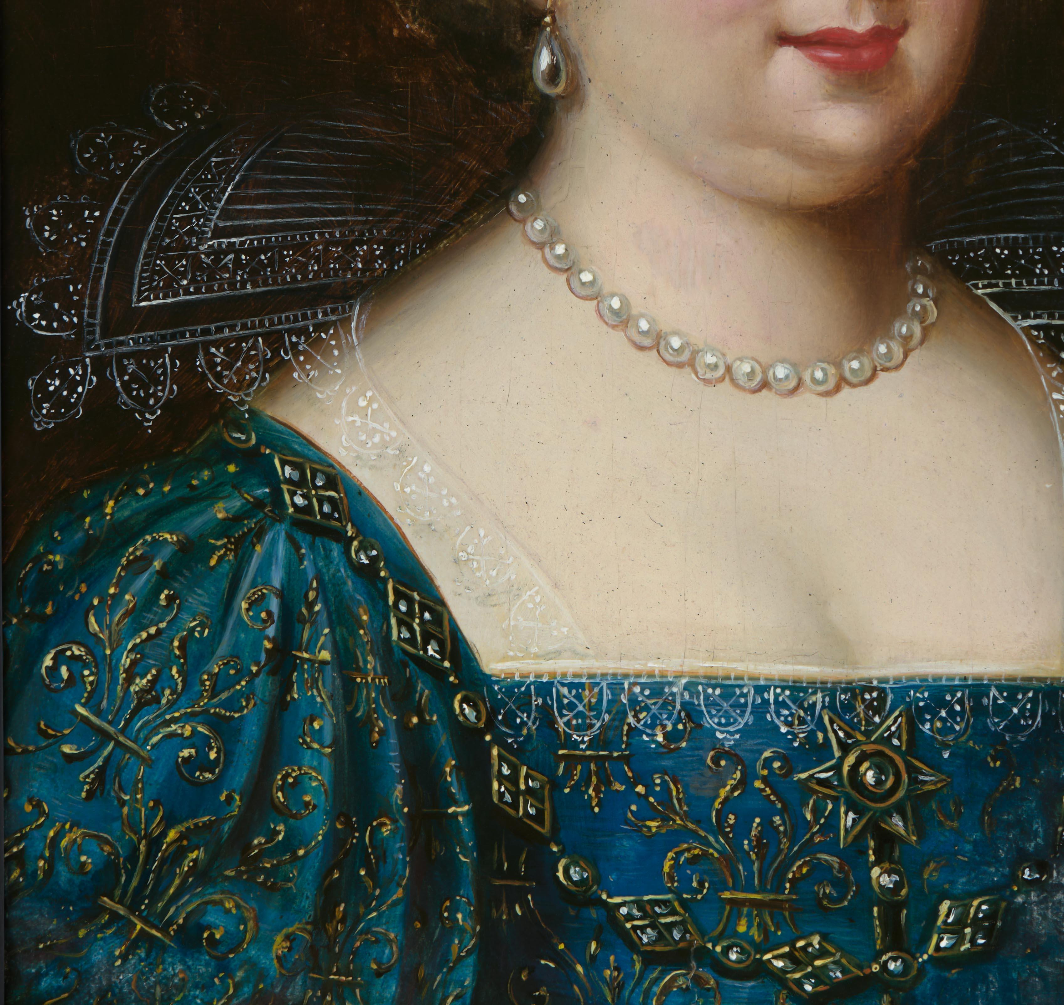 Ritratto di Maria Teresa di Spagna, regina di Francia, XVII secolo
Circolo di Henri e Charles Beaubrun
Non firmato
 
Questo ritratto del XVII secolo di Maria Teresa di Spagna (1638-1683), regina consorte di Francia, incarna l'eleganza, la