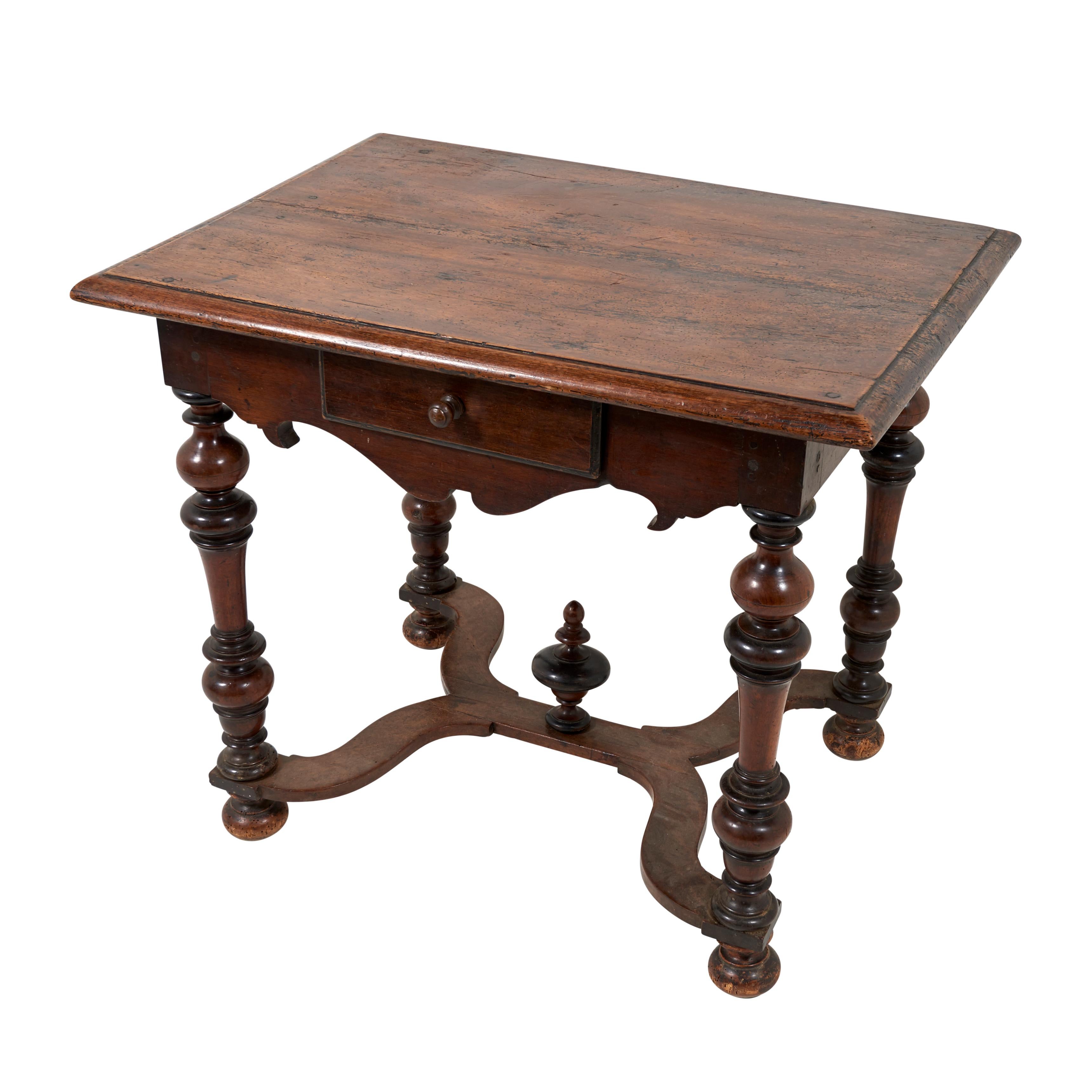 This 17th century French table includes a drawer that is lined in original fabric.

Since Schumacher was founded in 1889, our family-owned company has been synonymous with style, taste, and innovation. A passion for luxury and an unwavering
