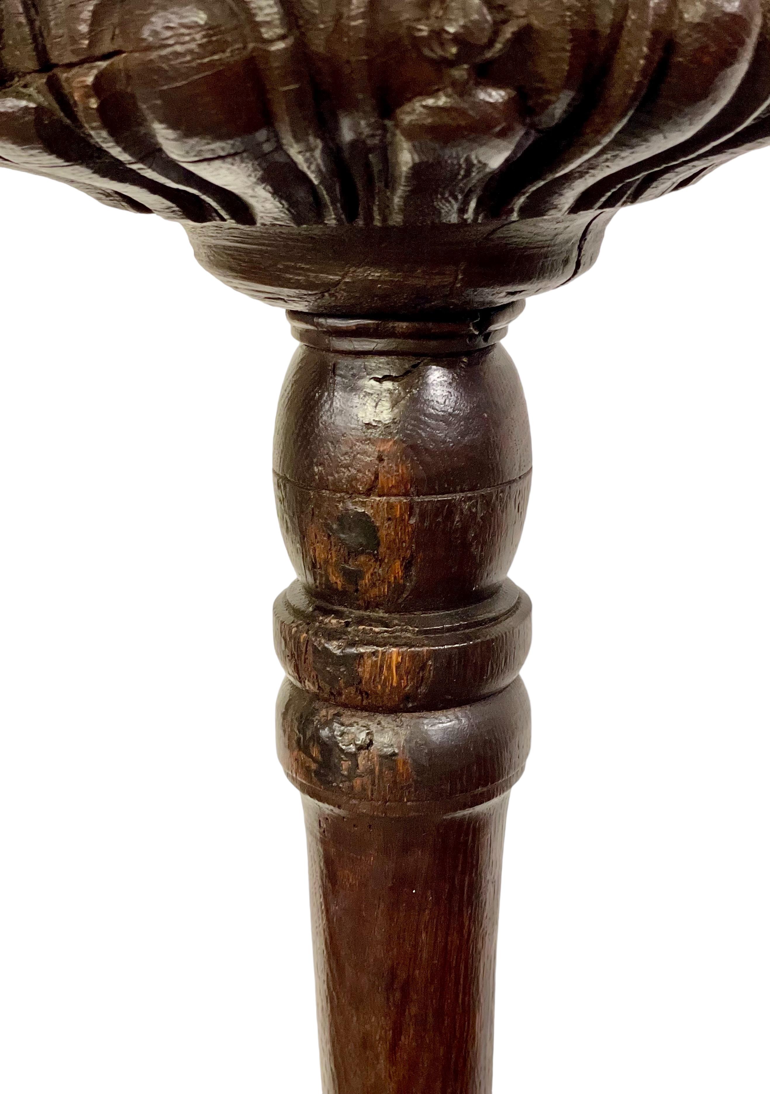 Wood 17th Century French Torchère, or Pedestal For Sale