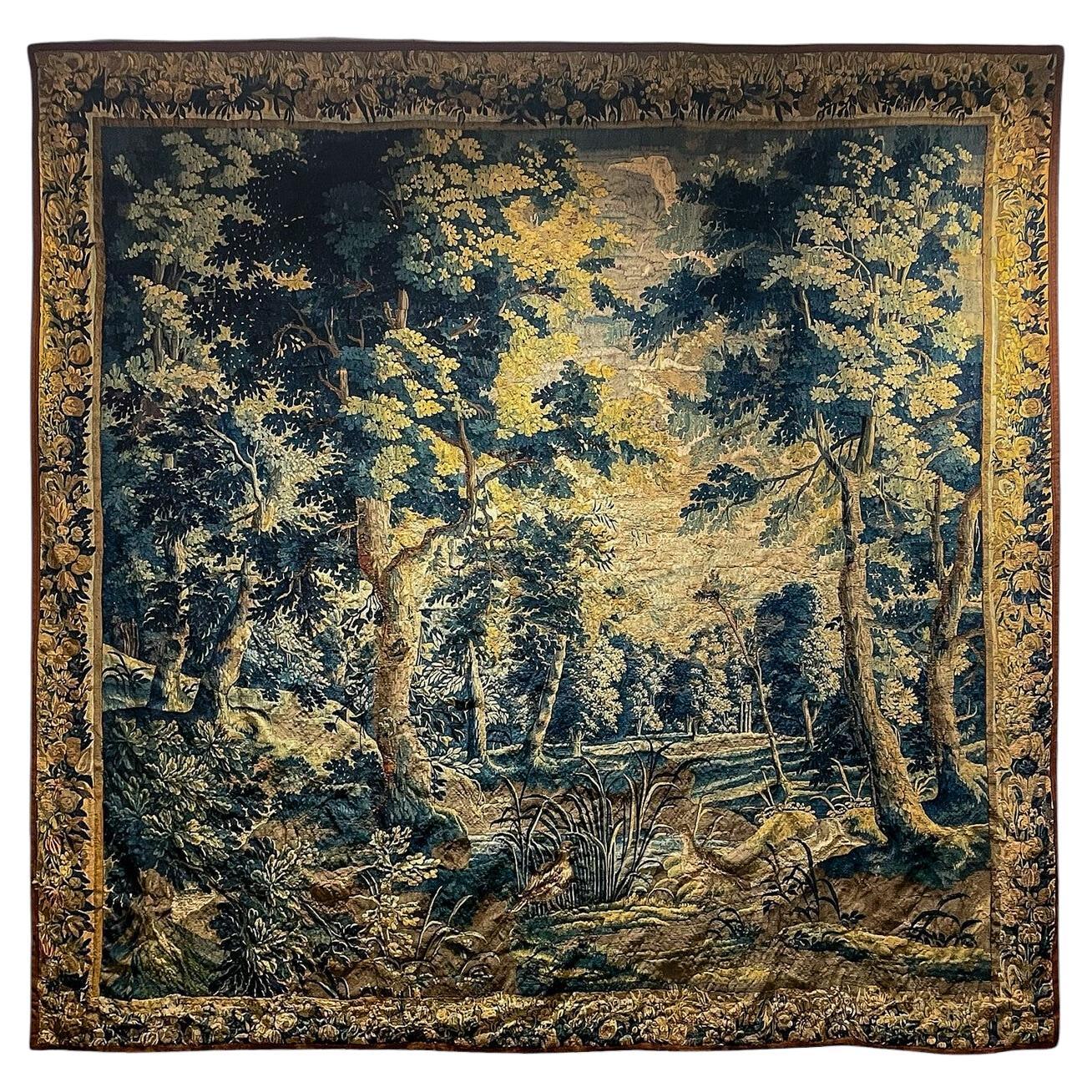 17th Century French Verdure Tapestry For Sale