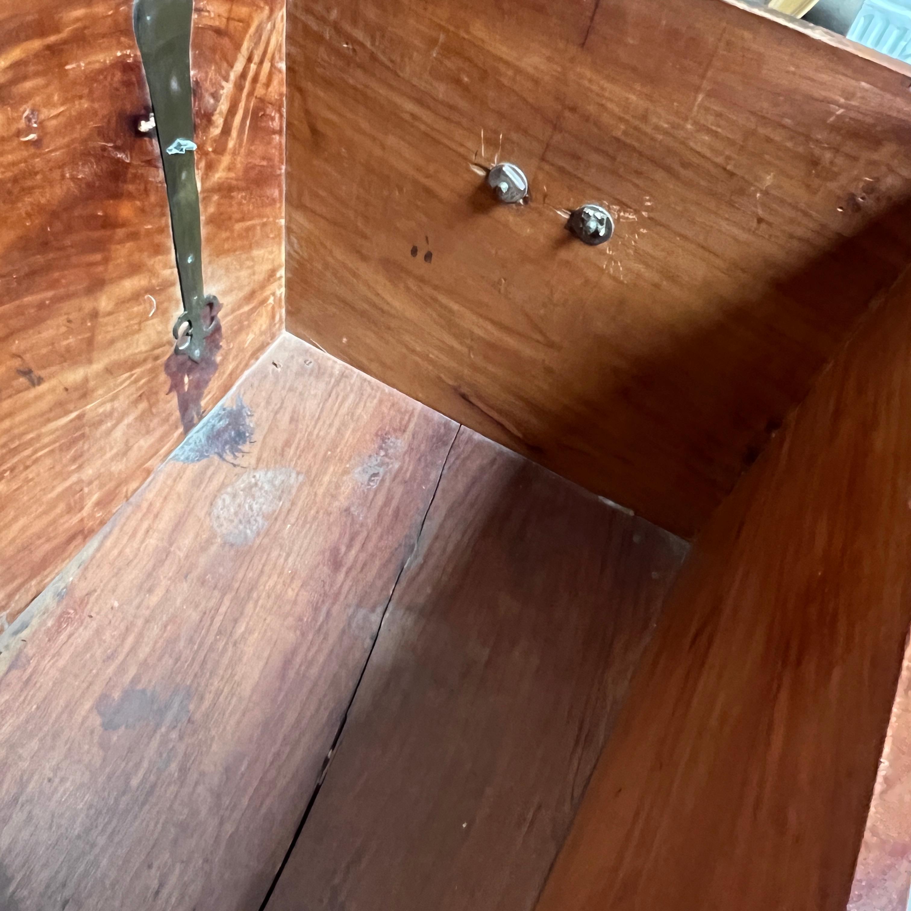 17th Century French Walnut Coffer with Brass Hardware For Sale 6