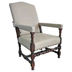 Used 17th Century French Walnut Ratchet Armchair