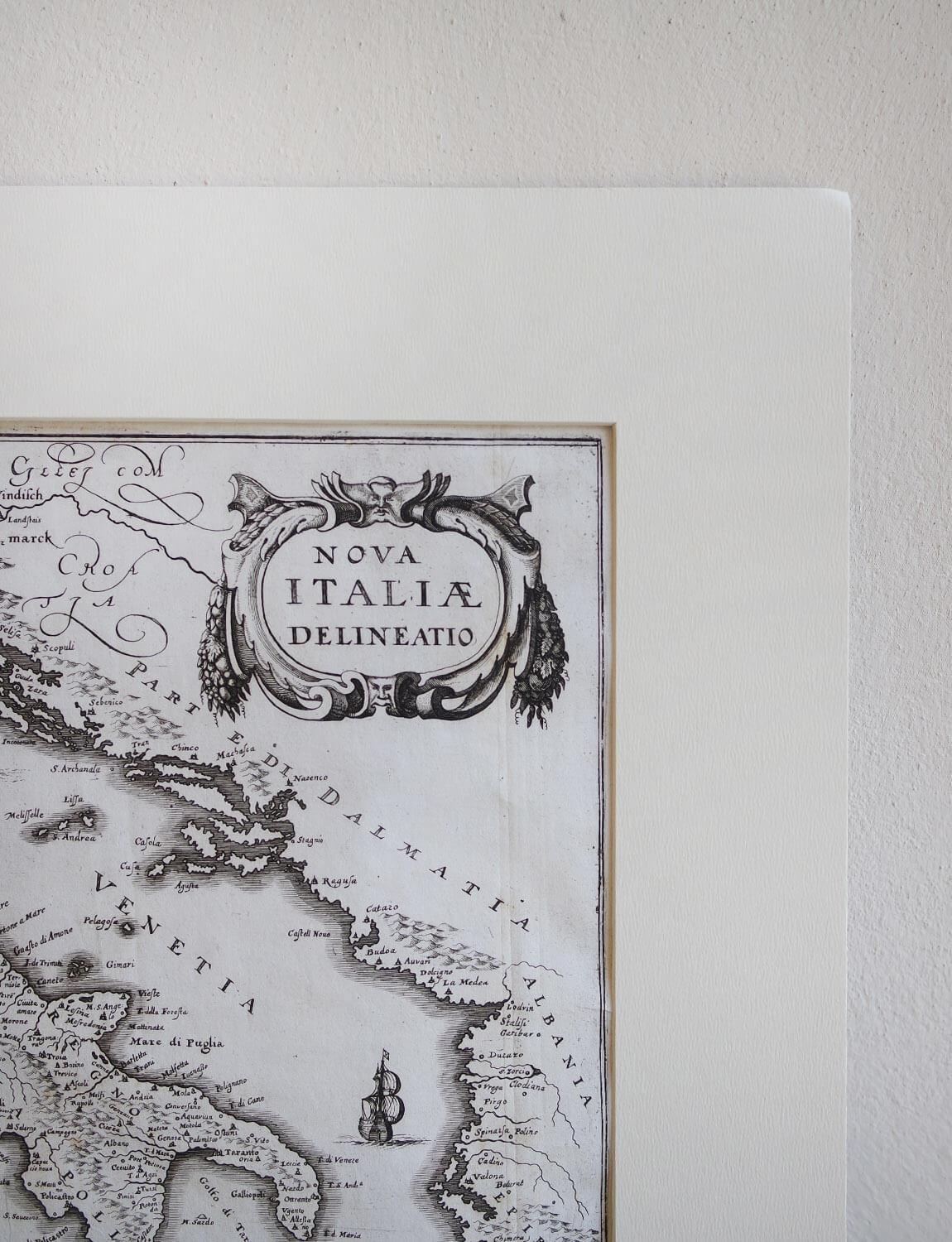 17th Century Geographical Map of Italy In Good Condition In Roma, IT