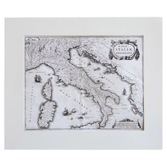 17th Century Geographical Map of Italy