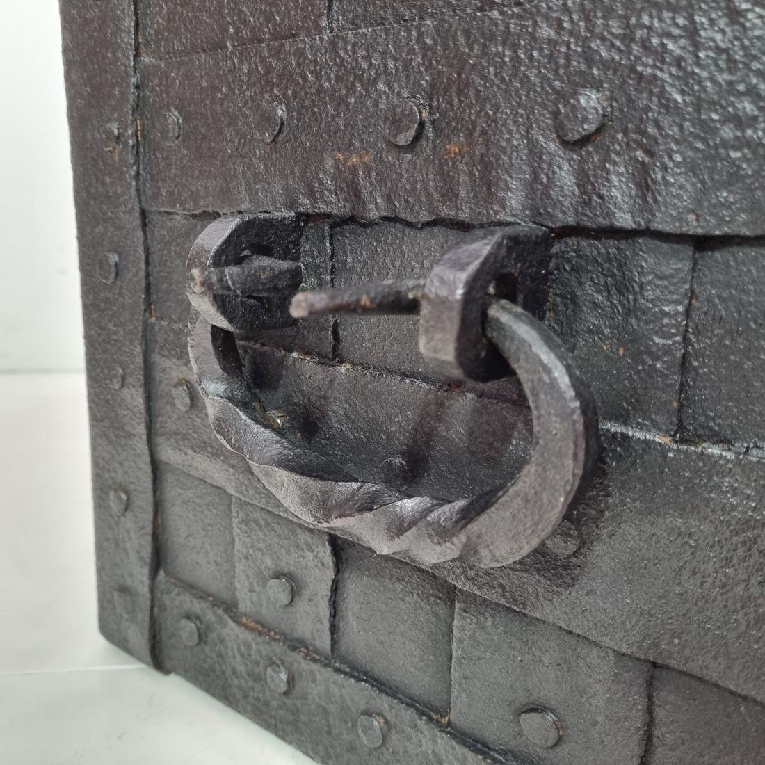 17th Century German Hand Forged Iron Strongbox from Nuremberg or Augsburg 9