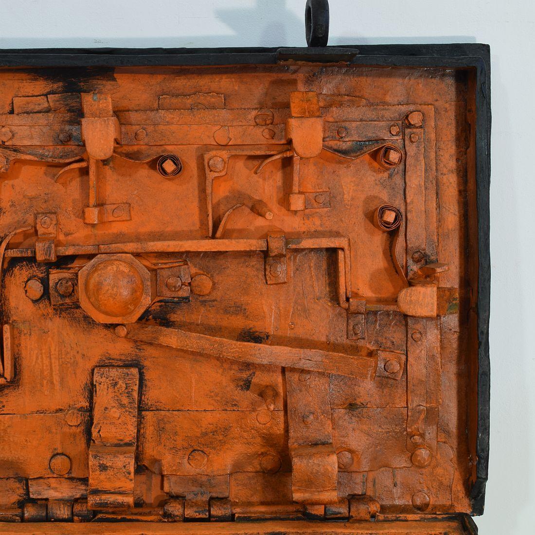 17th Century German Hand Forged Iron Strongbox from Nuremberg or Augsburg 15