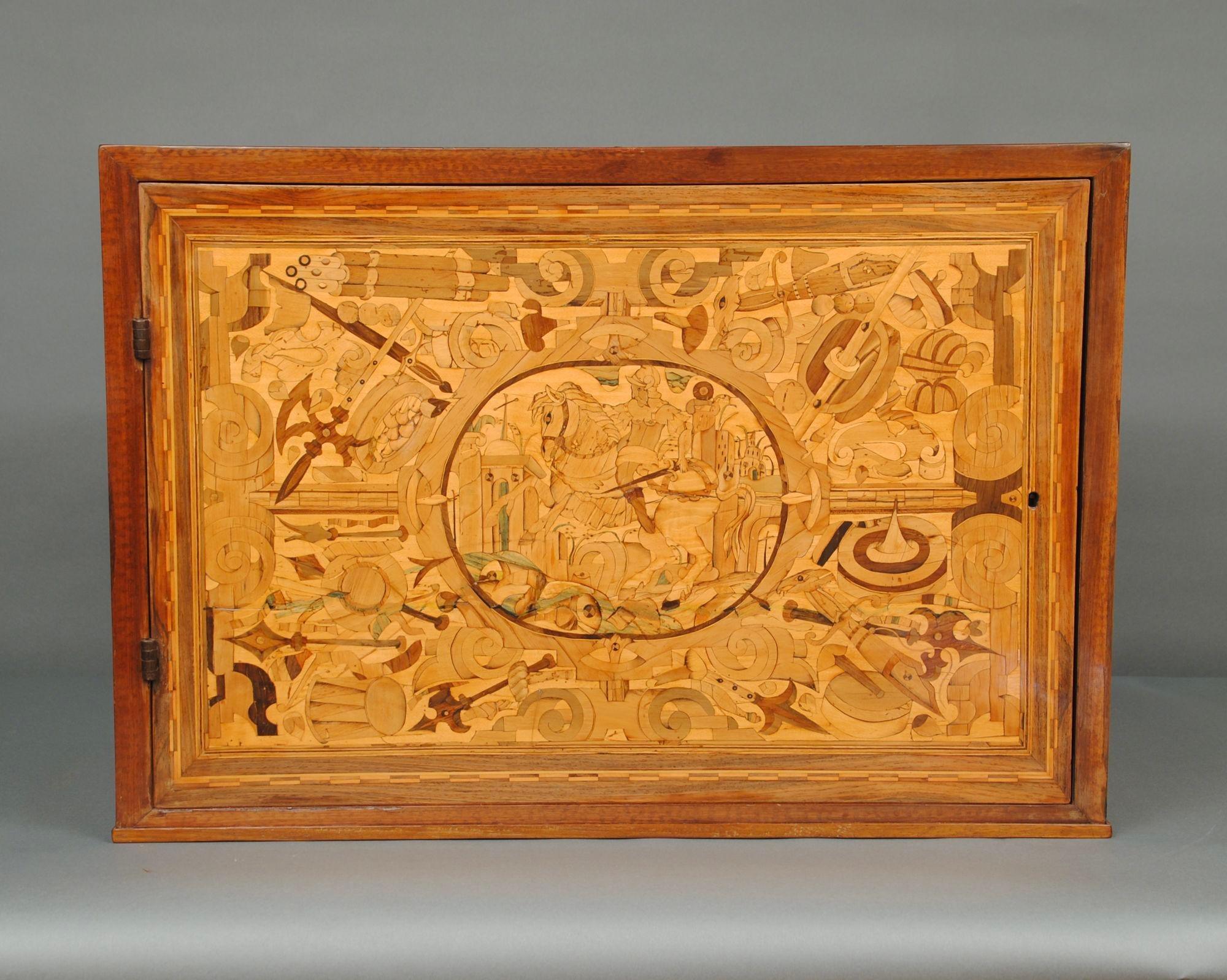 17th Century German Marquetry Table Cabinet In Good Condition For Sale In Lincolnshire, GB