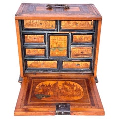 17th Century German Marquetry Table Cabinet