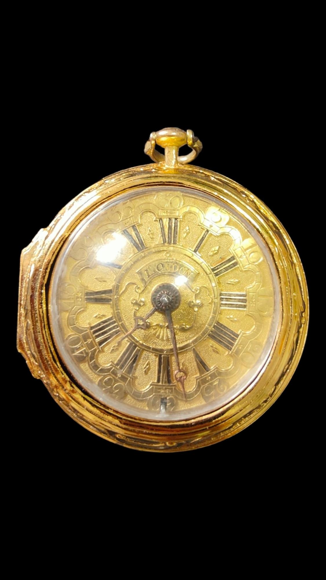 17th Century German Pocket Watch In 18k Gold In Good Condition For Sale In Madrid, ES