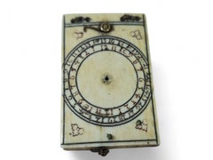 17th Century German Portable Ivory Sundial — Possibly Nuremberg