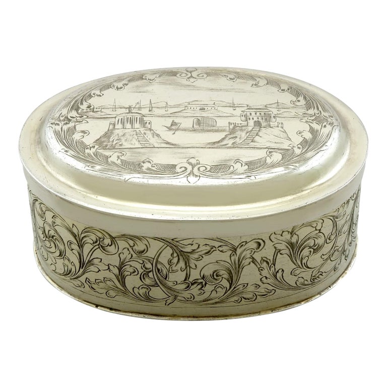 17th Century German Silver Gilt Tobacco Box For Sale at 1stDibs