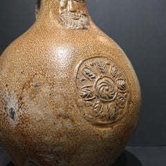 17th century German Stoneware Bellarmine Jug