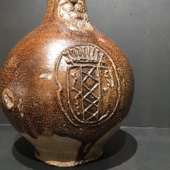 17th century German Stoneware Bellarmine Jug with Coat of Arms of Amsterdam