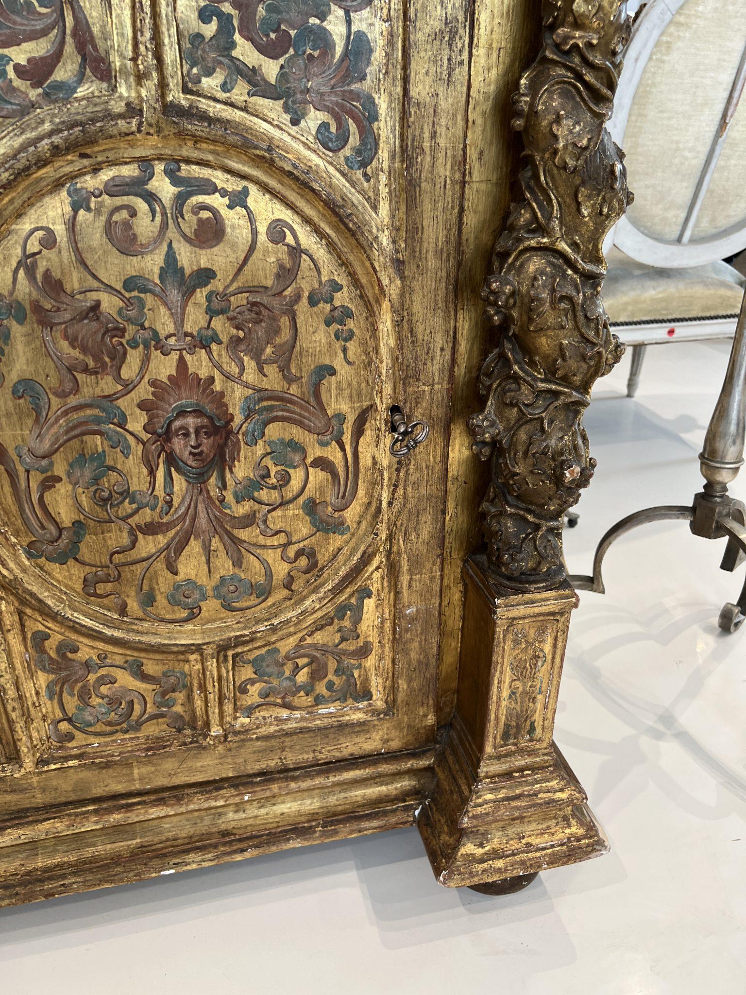 Gilded Cabinet, 18th Century In Fair Condition For Sale In New Orleans, LA