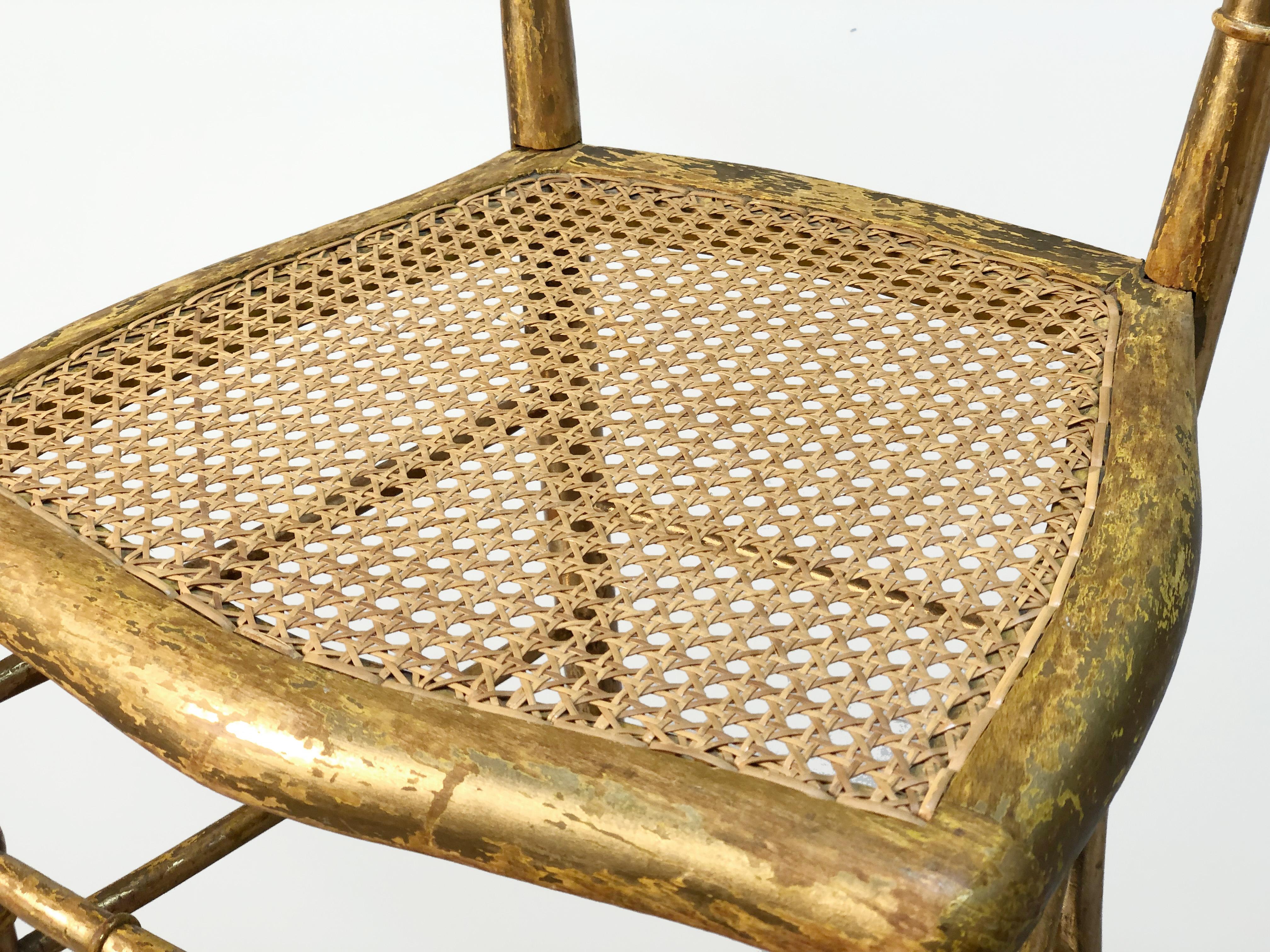 Hand-Carved 17th Century Gilded Italian Chiavari Chairs For Sale