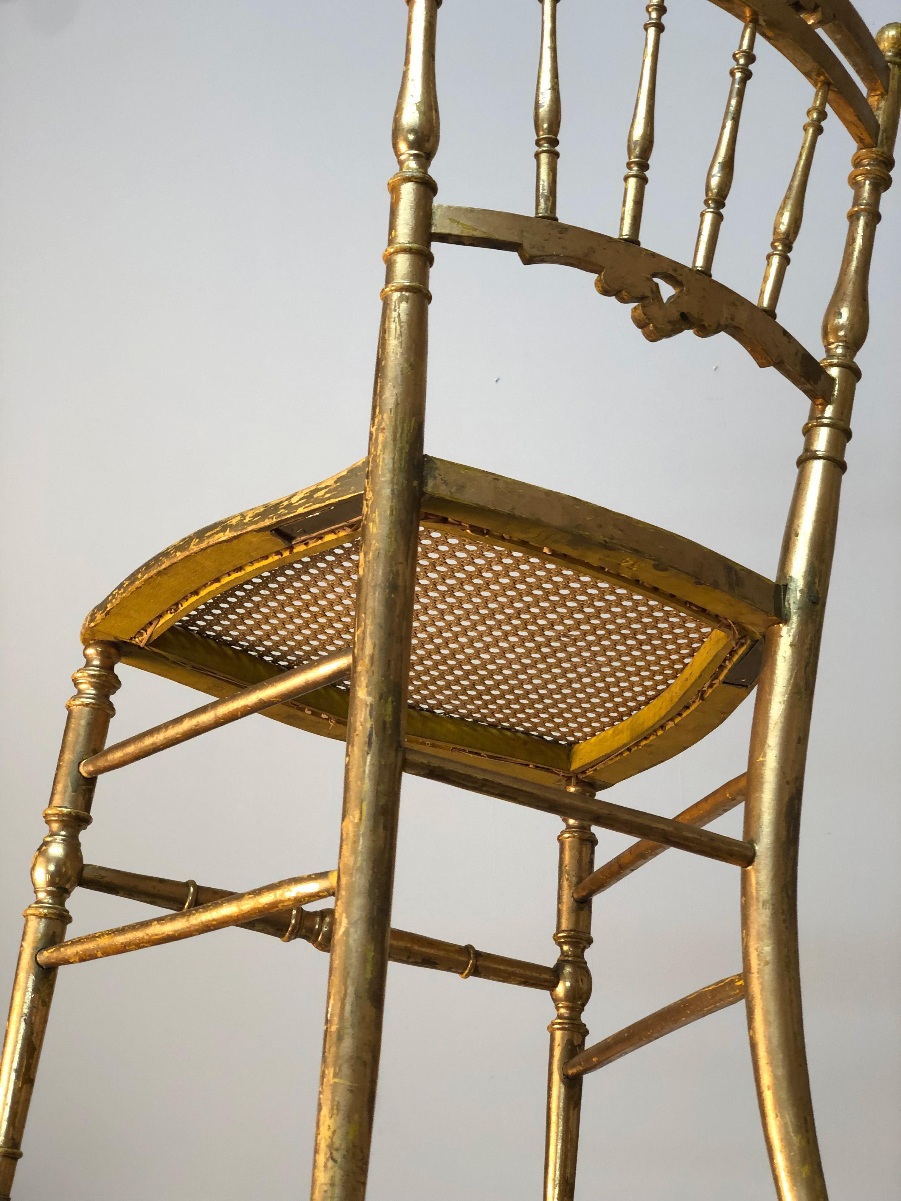 Vergoldete italienische Chiavari-Stühle des 17. Jahrhunderts im Angebot 2