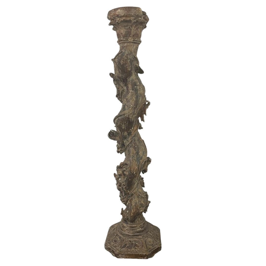 17th Century Gilt Carved Solomonic Column