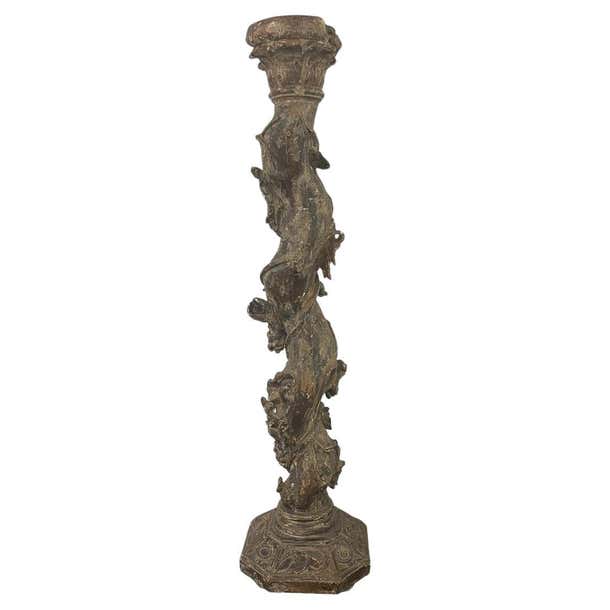 17th Century Gilt Carved Solomonic Column For Sale at 1stDibs