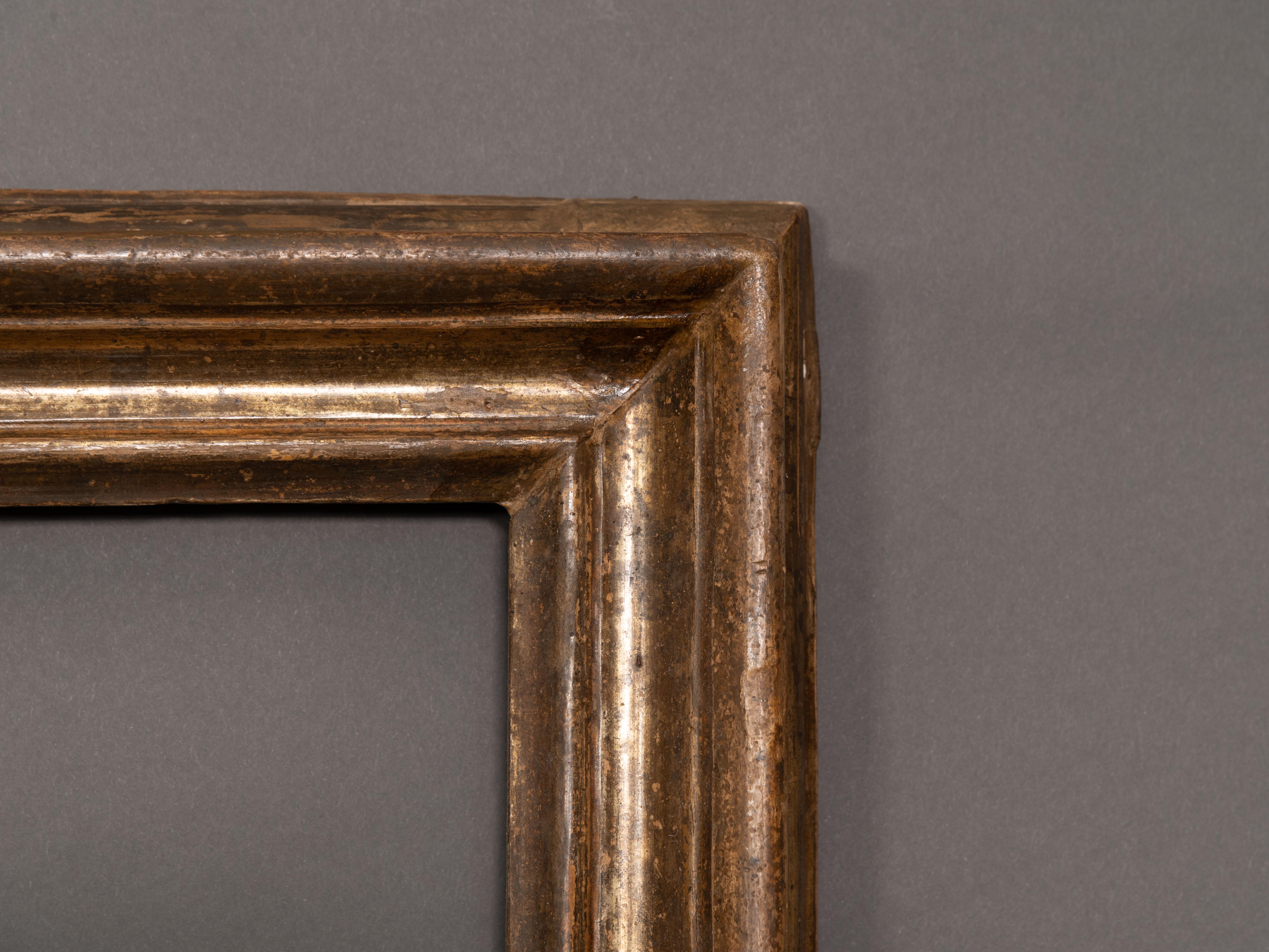 17th Century Period Giltwood Italian Salvator Rosa Frame For Sale