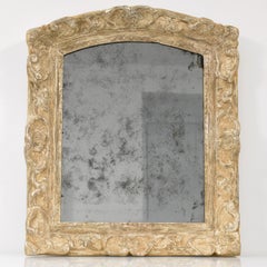 17th Century Gold Leaf Carved Wood and Mercury Mirror, circa 1600