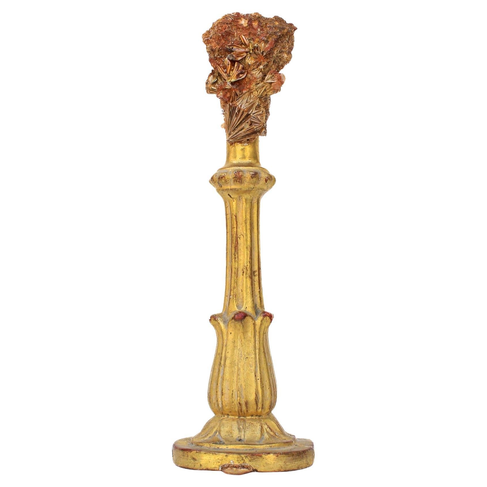 Fragment de feuilles d'or du 17e siècle avec Pyrophyllite et perles baroques en vente