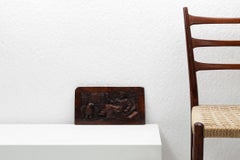 17th century Gothic hand sculpted oak panel from Belgium