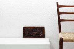 17th century Gothic hand sculpted oak panel from Belgium