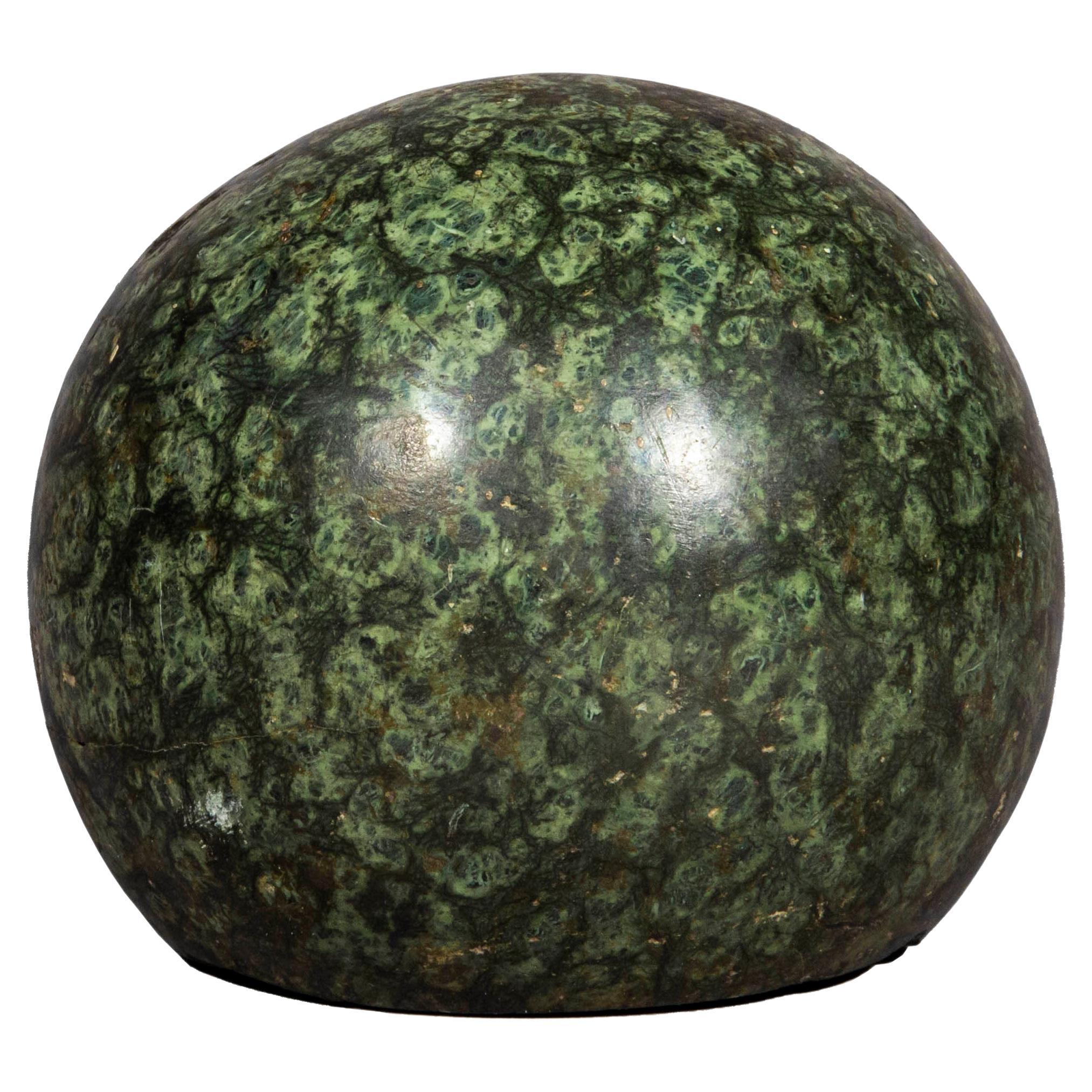 17th Century Grand Tour Green Serpentine Specimen Sphere 5