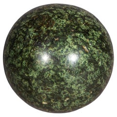 17th Century Grand Tour Green Serpentine Specimen Sphere