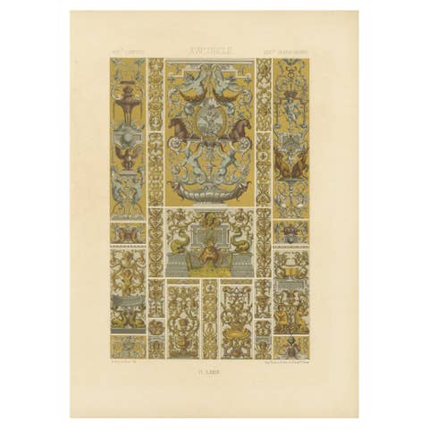 17th Century Grotesque Ornament – Mythical and Architectural Motifs, ca.1869