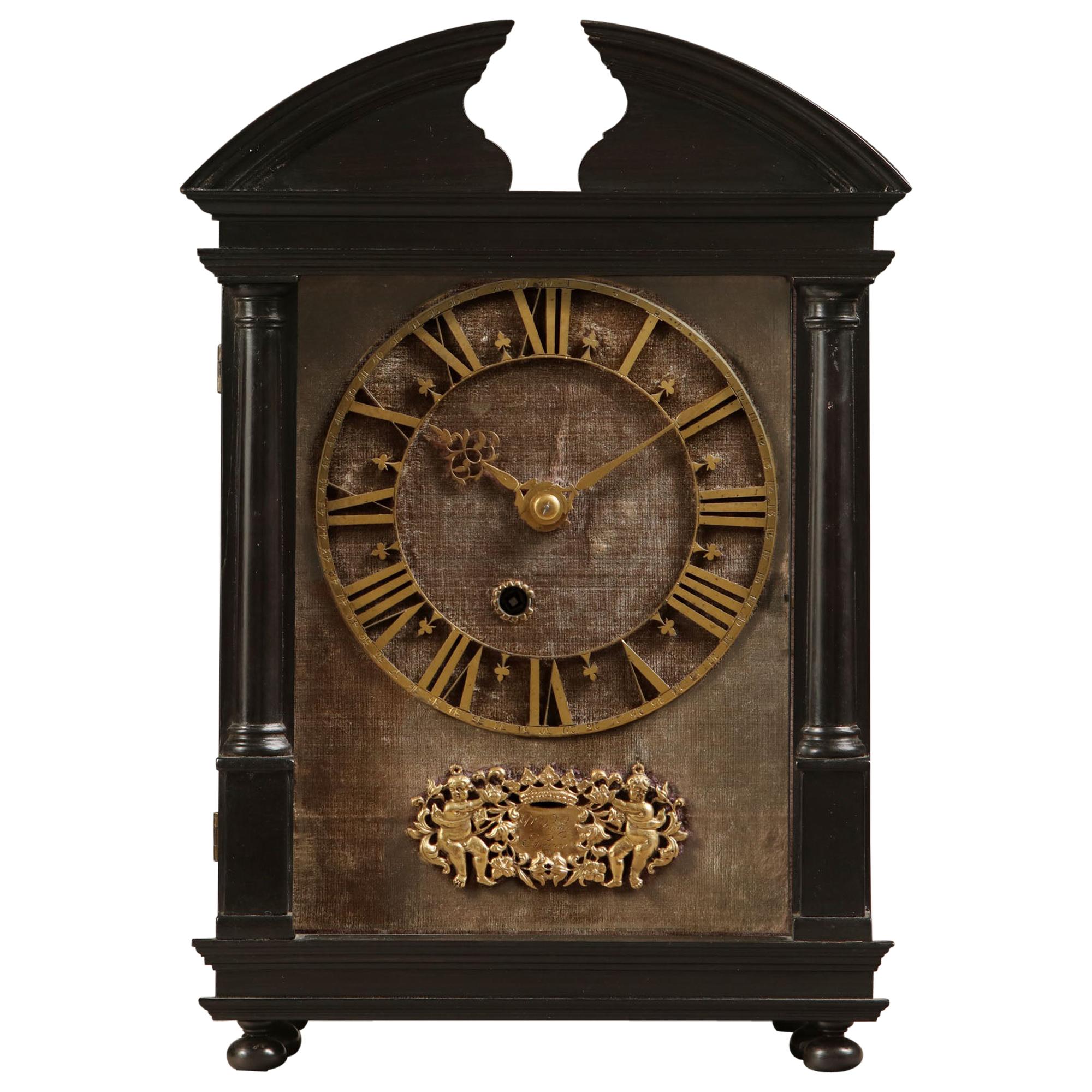 17th Century Hague Clock Signed by Pieter Visbagh, circa 1675