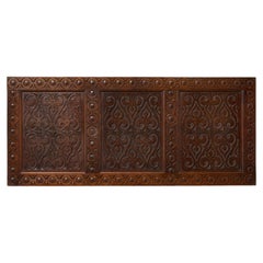 17th Century Hand Carved English Oak Cartwheel Wall Panel
