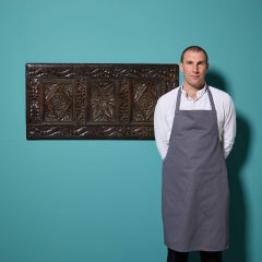 17th Century Hand Carved English Oak Floral Diamond Wall Panel