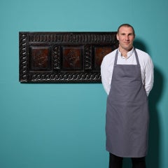 17th Century Hand Carved English Oak Wall Panel