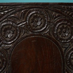 17th Century Hand Carved Oak Panel Floral Archway