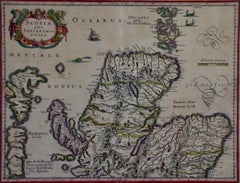 Northern Scotland: A 17th Century Hand-colored Map by Mercator
