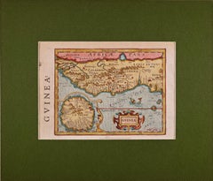 17th Century Hand-Colored Map of West Africa by Mercator/Hondius