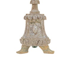 Chandelier italien peint à la main du 17ème siècle avec aigue-marine