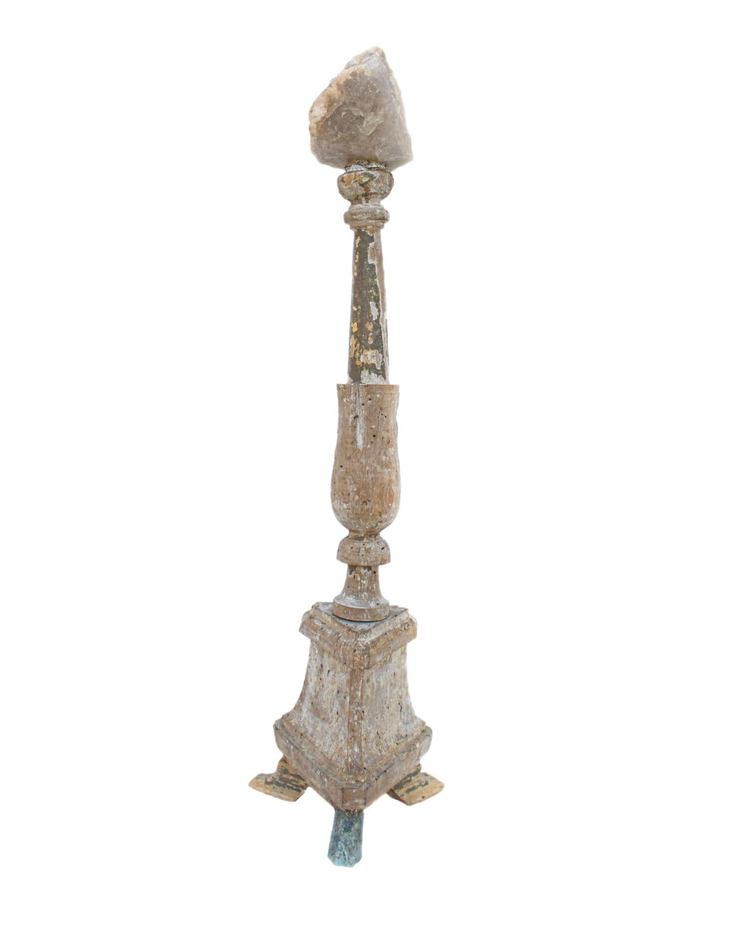 Chandelier italien peint à la main du 17ème siècle avec aigue-marine Bon état - En vente à Dublin, Dalkey