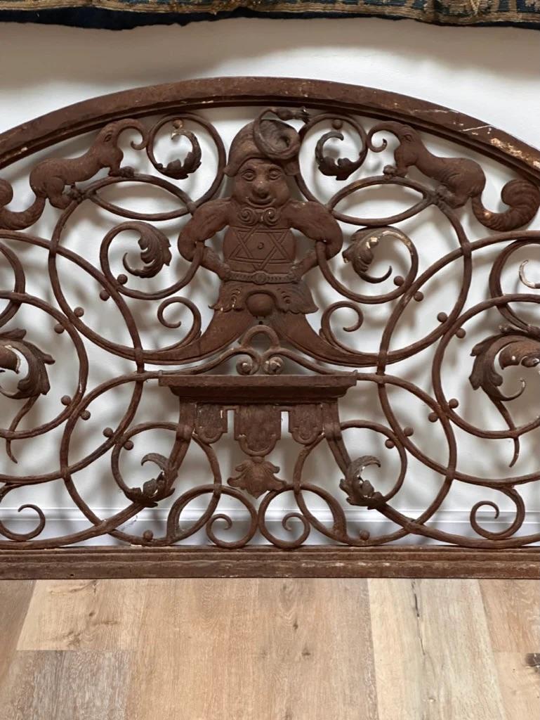 17th Century Hand-Wrought Iron Brewery Transom 1