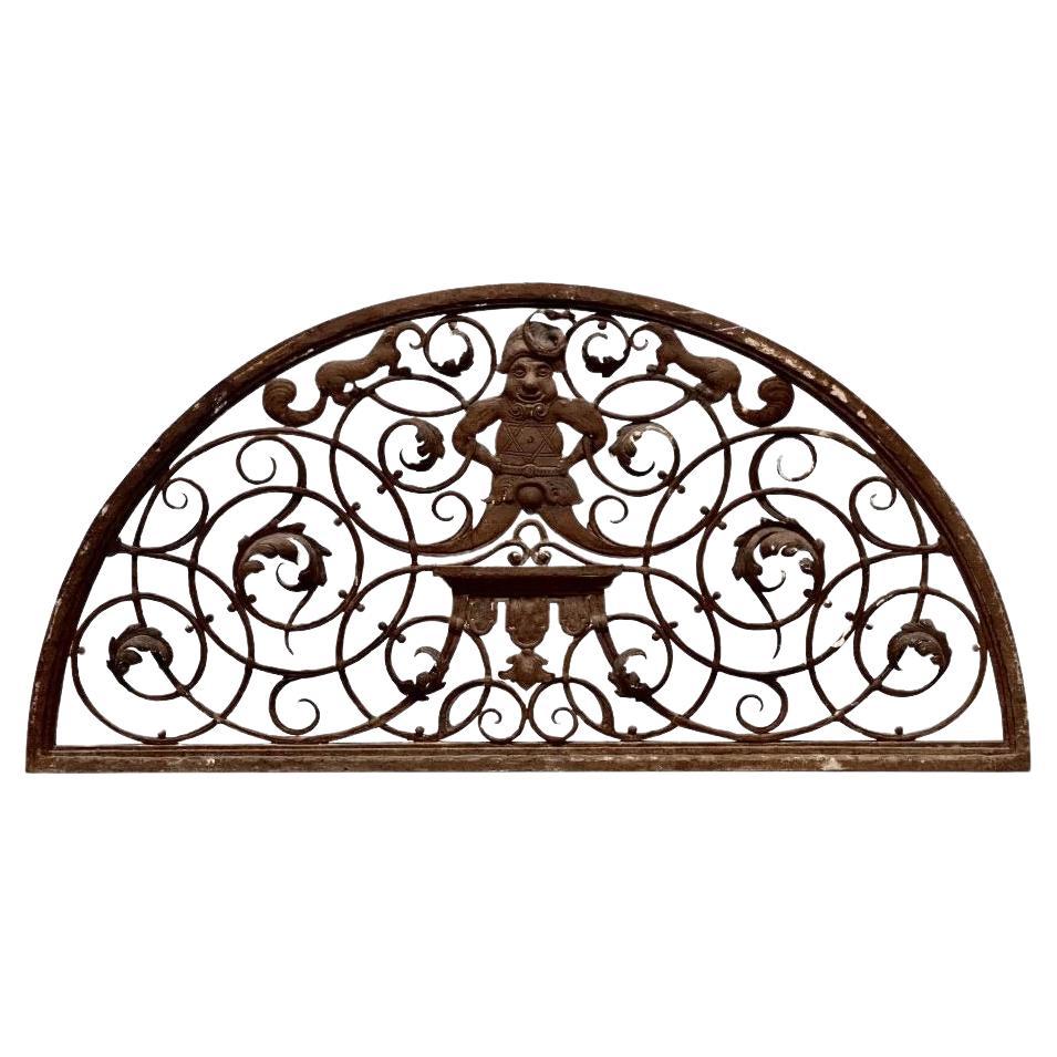 17th Century Hand-Wrought Iron Brewery Transom