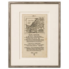 17th Century Holy Land Map “Palestina” with German Biblical Text, c.1650