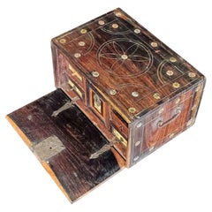 Scarce 17th Century Indo-Portuguese Caixa Contador - Antique Table Box 